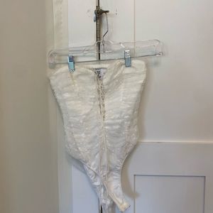 White Princess Polly lace bodysuit
